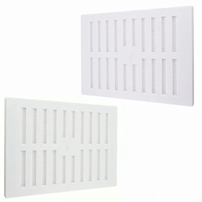 Image of 2X Double Brick 9&quot; x 6&quot; Hit &amp; Miss Air Vents White Slide Wall Grille Covers