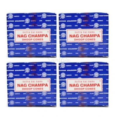Image of Satya Agarbatti Incense Cone x4 pack, used for Aromatherapy, Spa, Yoga, Weddings, Reiki, Meditation, Healing by SAMASIA
