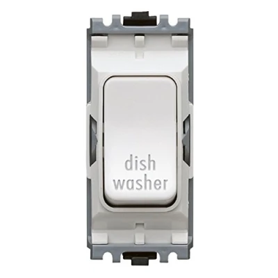 Image of MK Electric Edge 20 Amp DP 1 Way Printed Switch Module for Dishwasher