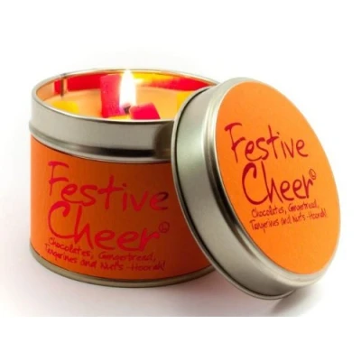 Image of Lily Flame Scented Candle in a presentation Tin Festive Cheer