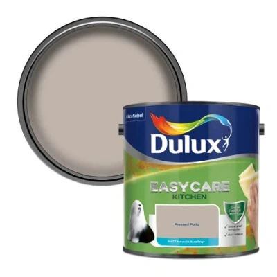 Image of Dulux Easycare Kitchen Matt Emulsion Paint Pressed Putty 2.5L