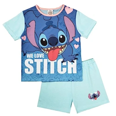 Image of Disney Girls Lilo &amp; Stitch Short Pyjamas (Lilo Shorty, 11 12 Years)