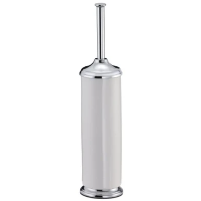Image of Showerdrape Opera White/Chrome Freestanding Toilet Brush &amp; Holder