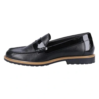 Image of Hush Puppies Girls Verity Slip On School Uniform Shoe, Black, 4 UK