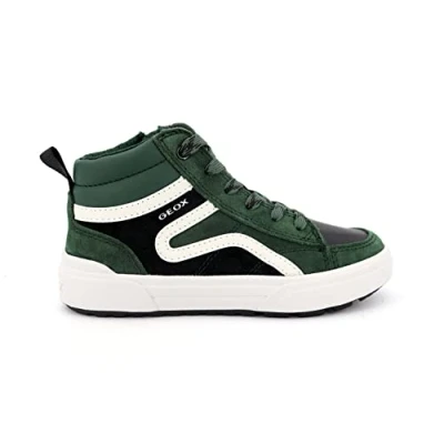 Image of Geox Boy&#039;s J Weemble Boy B Sneakers, Green Black, 11 UK