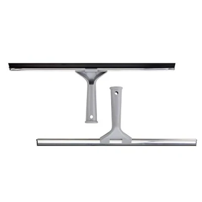 Image of Elliott Multi Purpose Window squeegee perfect for streak free cleaning on Windows, shower screens, cars and mirrors, Aluminium frame housing a 40cm rubber with an ergonomic Grey Handle.