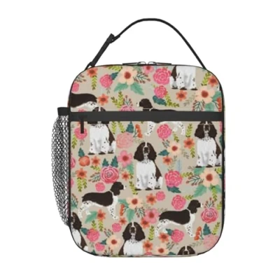 Image of VhoMes English Springer Spaniel,Lunch Bag,Insulated Lunch Box Tote Bag Picnic for Work School