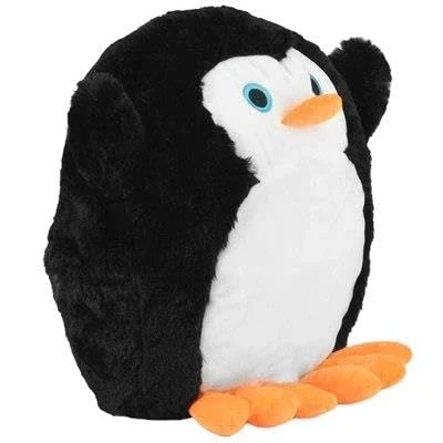Image of A2Z Hot Water Bottle 800ML 3D Animal Penguin Low Pile Plush Fleece Cover Rubber Bag for Pain Relief Cosy Nights and Relaxation