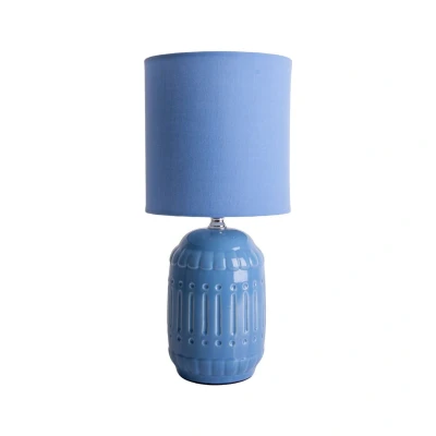 Image of Näve Erida table lamp, ceramic and textile, light blue