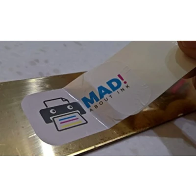 Image of Madaboutink Clear Waterslide Decal Transfer Paper for Inkjet Printers 5x A4 Sheets