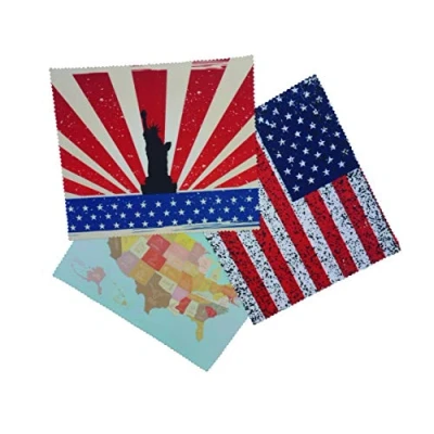 Image of Go Optical Microfiber Glasses Spectacle Phone Lens Screen Cleaning Cloths USA Theme X 3 Microfibre (3pc Mixed Pack)