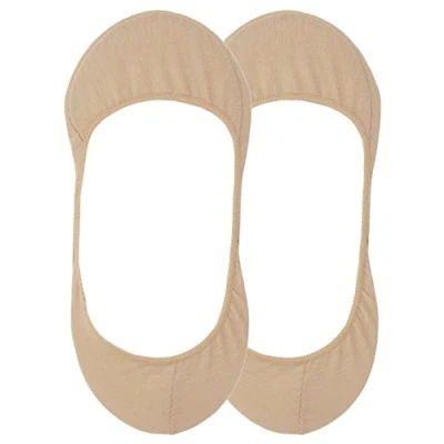 Image of Rjm Ladies 2 Pack Nude Footsie Liners UK Size 4 7 EU 37 41