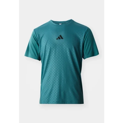 Image of adidas Power 3 Stripes T Shirt, Recycled Polyester, Green