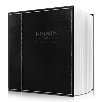 Image of Safedealshop Magnetic Self Stick Page Photo Album,Leather Cover,Holds 4X6,5X7,6X8,8X10,10X12 of Photos,Suitable for Anniversary Albums,Wedding Album,Baby Growth,Family Album.