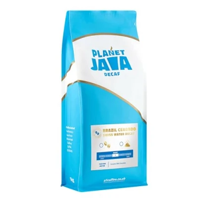Image of Planet Java Brazilian Cerrado 2 Swiss Water Decaf Coffee Beans (1 x 1kg) 100% Arabica Hand Roasted Medium Roast