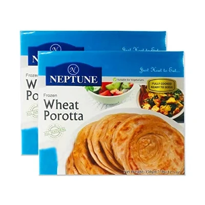 Image of Neptune Wheat Porotta 350G Ready to Eat 100% Fresh Indian Origin (Pack of 2)