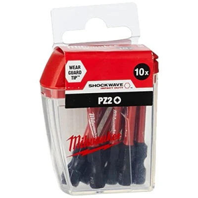Image of Milwaukee Shockwave PZ2 50mm Screwdriver Bits Pack of 10 4932472050