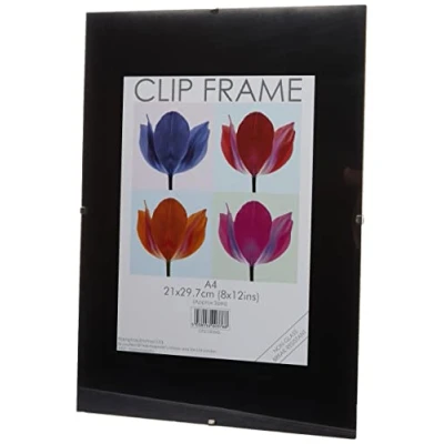 Image of Hampton Frames Clip Photo Poster Display Frame Perspex Acrylic (Non Glass) A4 (21x30cm) CF2130NG