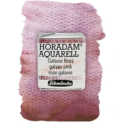 Image of Schmincke HORADAM® AQUARELL, Super Granulation, 14 971 044 Galaxy Pink, 1/2 Pans, Very Strong granulating Colors, Finest, Watercolors
