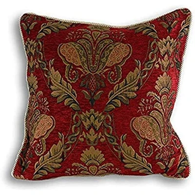 Image of Paoletti Shiraz Poly Cushion 58X58 Burg Burgundy One Size