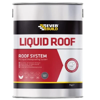 Image of EVERBUILD AQLIQRFGY7 AQUASEAL Liquid ROOF, Grey, 7KG New