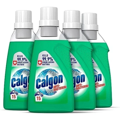 Image of Calgon Antibacterial Washing Machine Cleaner and Limescale Remover, Water Softener Gel, Helps to Maintain your Machine, 750ml, Pack of 4