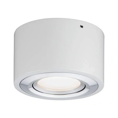 Image of Paulmann 79708 LED ceiling luminaire Argun round swivelling incl. 1x4.8 watt dimmable lamp brushed aluminium living room metal 3000 K