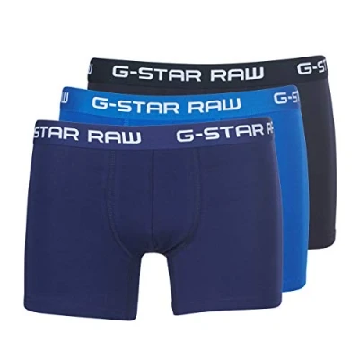 Image of G STAR RAW Men&#039;s Classic Trunk Color 3 Pack, Multicolour (lt nassau blue/imperial blue/maz blue D05095 2058 8528), XS