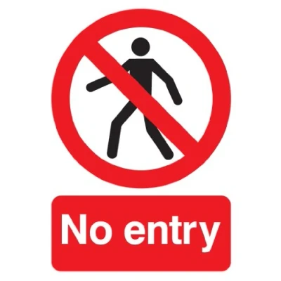 Image of Signs &amp; Labels No Entry Sign Rigid Polypropylene 210mm x 148mm FML01751R