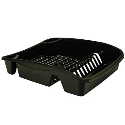 Image of 2XDish Drainer, Plastic, Large, Black, 48 x 39 12 cm