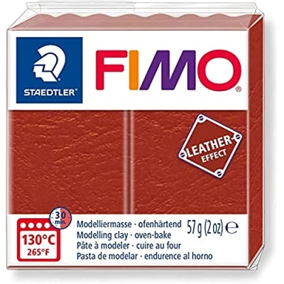Image of STAEDTLER Fimo Leather Effect Oven Hardening Modelling Clay Rust Colour 8010 749
