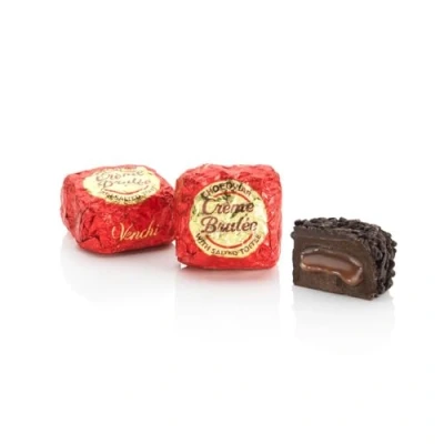 Image of Venchi Chocoviar Crème Brulée, 1 kg Extra Dark Chocolates with a Liquid Caramel Heart Gluten Free