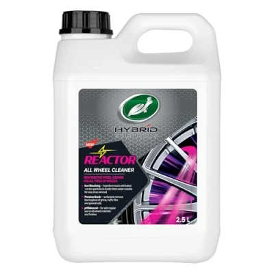 Image of Turtle Wax Reactor All Wheel Cleaner 2.5 Litre Rapid Colour Change Formula Iron Dissolving, pH Balanced Tyre Removes Brake Dust, Grime &amp; Traffic Film Safe for Types