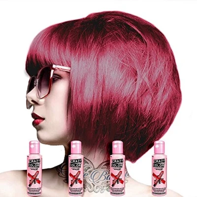 Image of Renbow Crazy Color Semi Permanent Hair Dye Cream 4 x Ruby Rouge 100ml