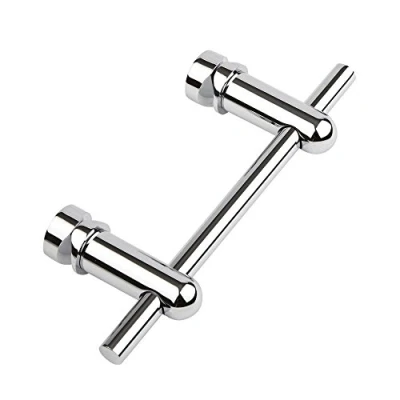 Image of Milano Modern Chrome Towel Rail for Aruba Vertical Radiator 230mm