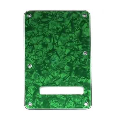 Image of Musiclily Guitar Strat Back Plate for Fender USA/Mexican Standard Stratocaster Modern Style, 4Ply Green Pearl