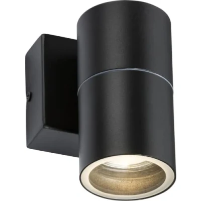 Image of KnightsBridge 230V IP54 GU10 Fixed Single Wall Light Black