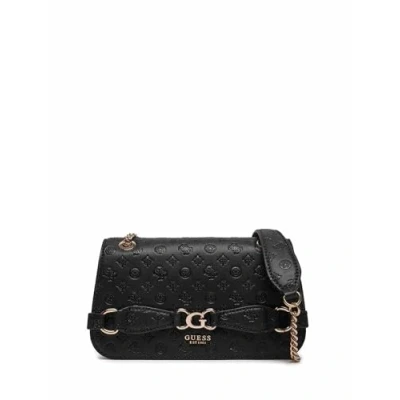 Image of GUESS Arlena Logo Crossbody Hobo Black Logo, logo., One size