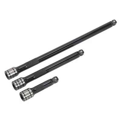 Image of Sealey Premier Wobble/Rigid Extension Bar Set 3pc 3/8&quot;Sq Drive Black Series