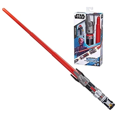Image of Hasbro Star Wars F4059 Lightsaber Forge Sable Luz Rojo Extensible Darth Maul Juguete Personalizable para Juego de Rol Extendable Red Customizable Role Play Toy Ages 4, M