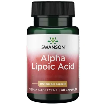 Image of Swanson, Alpha Lipoic Acid, ALA, 300mg, High Dose, 60 Capsules, SOYA Free, Gluten Non GMO, Acid