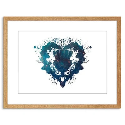 Image of Wee Blue Coo INK SPLAT THISTLE HEART FRAMED FRAME PICTURE POSTER ART PRINT GIFT F97X10021