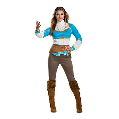 Image of Disguise 67753B Zelda Breath of the Wild Adult Costume Sized, Blue, Medium