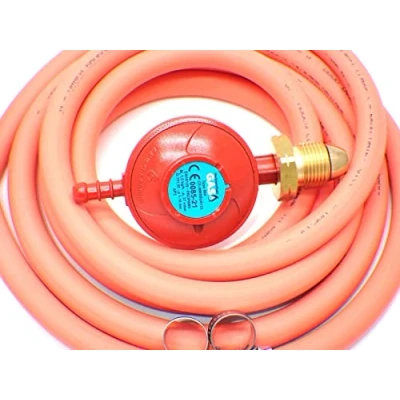 Image of Huddersfield Gas Hg Propane Regulator 3M Hose Kit Fits Calor &amp; Flogas Screw In Cylinders