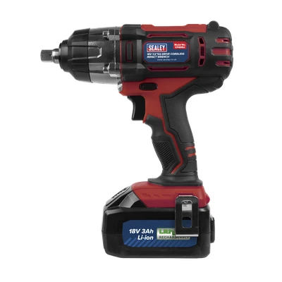 Image of Sealey Cordless Impact Wrench 18V 3Ah Lithium ion 1/2&quot;Sq Drive