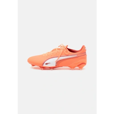 Image of Puma KING Ultimate FG/AG Moulded stud football boots, Men&#039;s, Size: 7, Glowing red/white/red fire Textile/synthetics