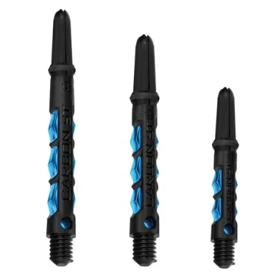Image of Harrows Dart Shafts Carbon ST Stems with Pyramid Rings, Tweenie, Aqua Blue