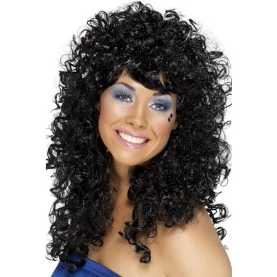 Image of Smiffys Boogie Babe Wig Black(Size: US One Size)