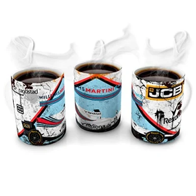 Image of Mugtime (TM) Williams F1 Team Formula One Oil Can car Coffee Tea Mug Ceramic Cup 330ml 11oz
