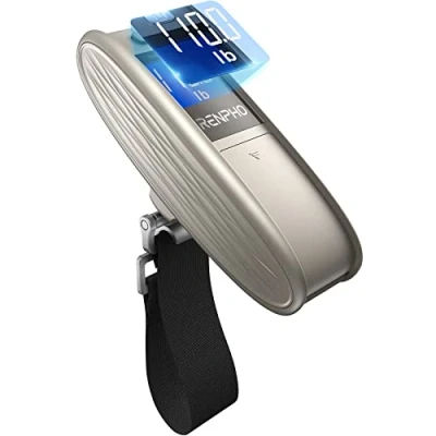 Image of RENPHO Luggage Scale, Portable Digital Weighing Scales for Travel, Electronic Suitcase Weight with Tare Function, 110 Lb/ 50 Kg Capacity, Mini